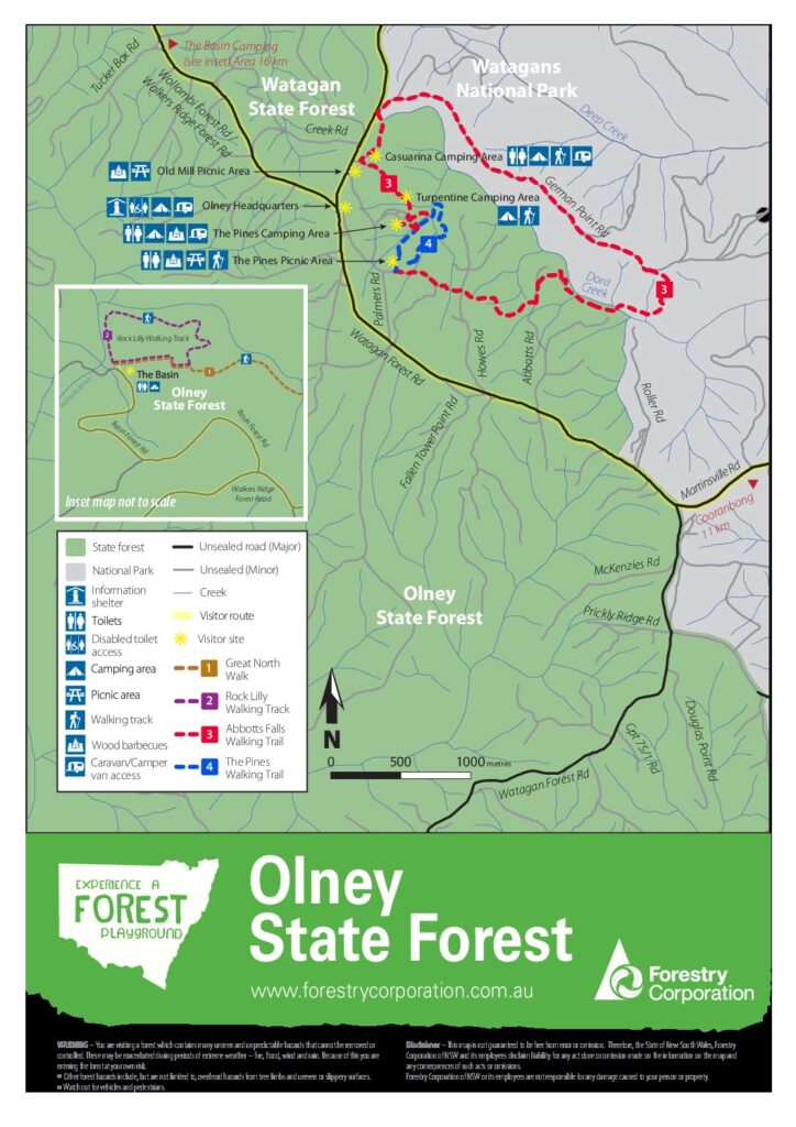 Olney State forest map